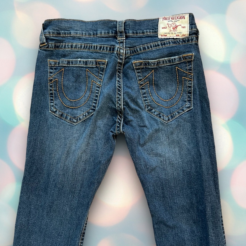 True Religion Men’s Ricky Relaxed Straight Denim Jeans Size 34” - Picture 3 of 6
